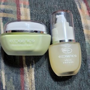 ECOGENICS SKINCARE DUO: ORGANIC MOISTURIZER & SKIN SERUM